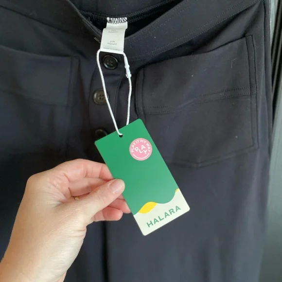 NWT Halara High Waisted Button Multiple Pockets Straight Leg Casual Pants-Size M - Picture 9 of 9